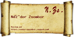 Nádor Zsombor névjegykártya