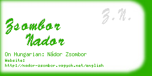 zsombor nador business card