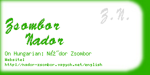 zsombor nador business card